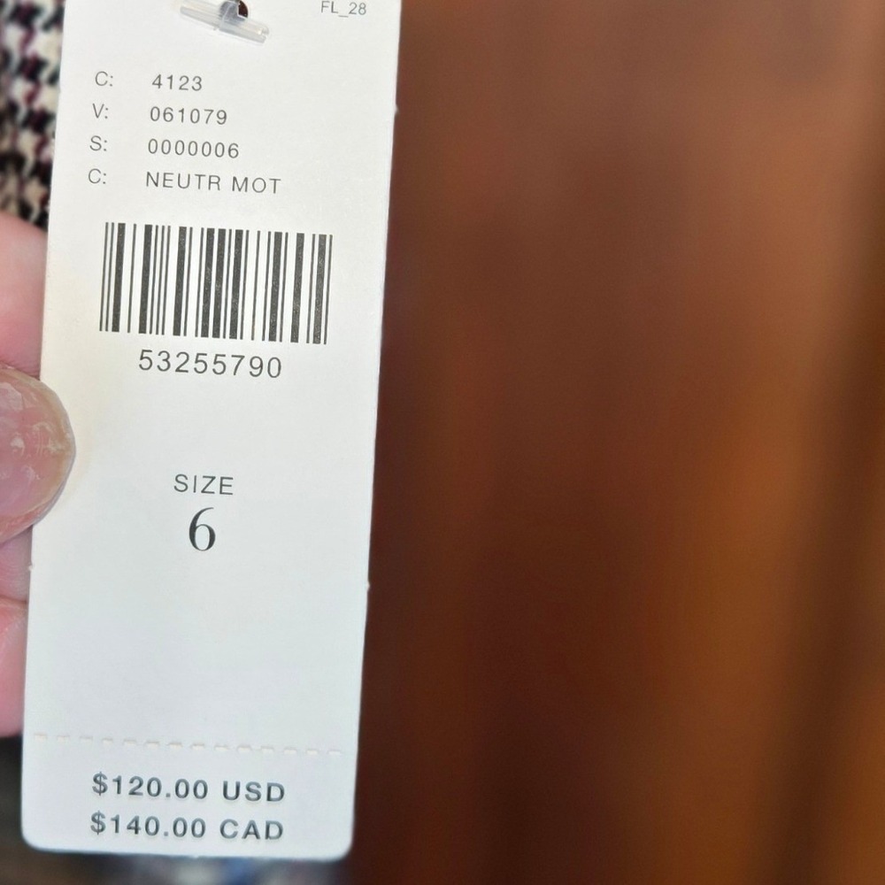 Anthropologie Plaid High Waisted Cropped Pants Women's Size 6 Multi Color - Picture 6 of 6